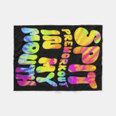 スピットプレワークアウトで私の口おもしろいジム絞り染めティー フリースブランケット (正面(横))