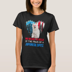 スピッ日本のツドッグハート7月の第4日米国国旗 Tシャツ