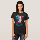 スピッ日本のツドッグハート7月の第4日米国国旗 Tシャツ (正面フル)