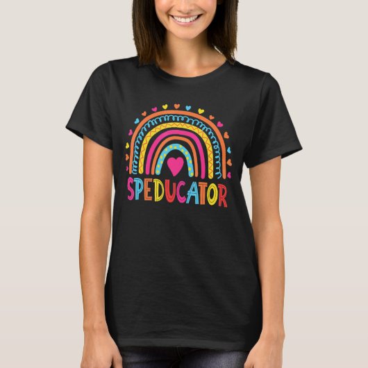 スピデュケータースペシャルエデュケーション先生Sped Ed Rainb Tシャツ (正面)