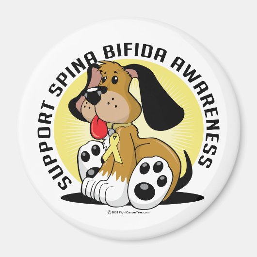 スピナビフィダドッグ マグネット (正面)