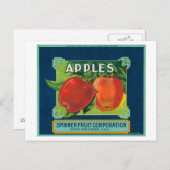 スピナーフルーツアップルラベル – ヤキマWA ポストカード (正面/裏面)