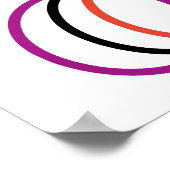 スピニングと勝利のバイクライストポスターパープルブラック ポスター (角)