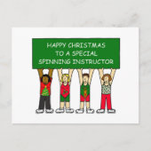 スピニングインストラクターハッピークリスマス シーズンポストカード (正面)