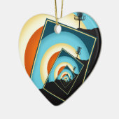 スピニングディスクゴルフバスケット1 セラミックオーナメント (左)