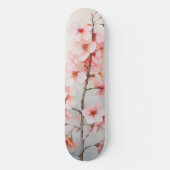 スピニングピンク桜ブランチ スケートボード (正面)