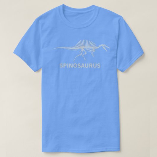スピノサウルスの骨格 スピノサウルス 恐竜 Tシャツ (デザイン正面)