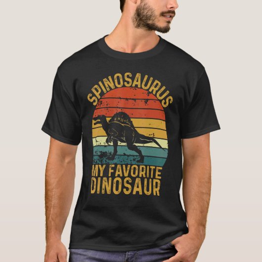 スピノサウルスは私の恐竜お気に入りのの恐竜カッコいいである Tシャツ (正面)