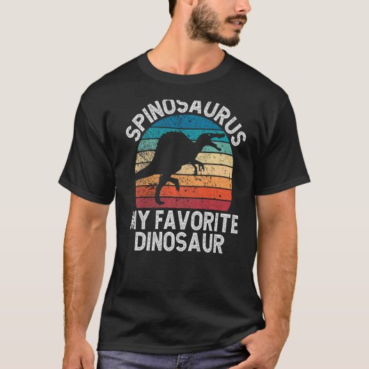 スピノサウルスは私の恐竜お気に入りのの恐竜カッコいいである Tシャツ (正面)