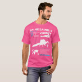 スピノサウルスファクトシート恐竜の事実 Tシャツ (正面フル)