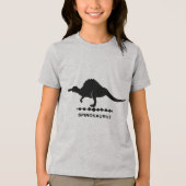 スピノサウルス恐竜のシルエット トライブレンドＴシャツ (正面)