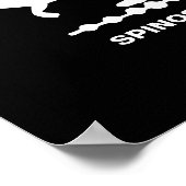 スピノサウルス恐竜シルエットポスター ポスター (角)