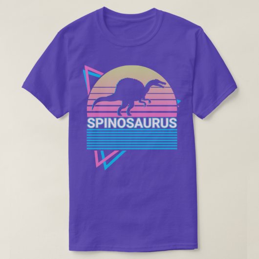 スピノサウルス恐竜レトロ Tシャツ (デザイン正面)