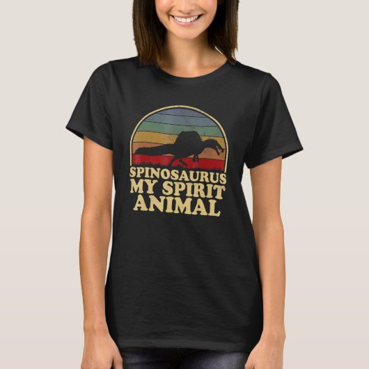 スピノサウルス私の精神動物恐竜 Tシャツ (正面)