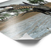 スピノサウルス食べ物恐竜の魚 – 3描写D  フォトプリント            (角)