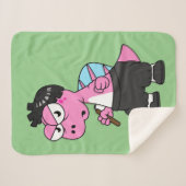 スピノサウルス・ブルース・リーのイラストレーション。 シェルパブランケット (正面(横))