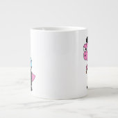 スピノサウルス・ブルース・リーのイラストレーション。 ジャンボコーヒーマグカップ (正面)