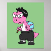 スピノサウルス・ブルース・リーのイラストレーション。 ポスター (正面)