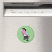 スピノサウルス・ブルース・リーのイラストレーション。 マグネット (インサイチュ (食洗機))