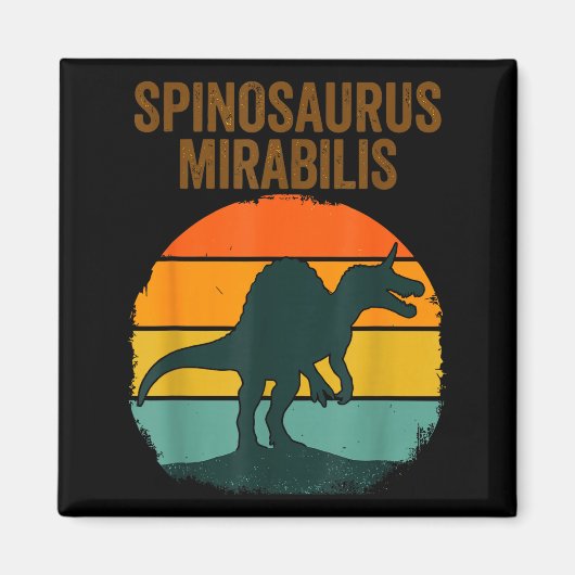 スピノサウルス・ミラビリス 角のある 新種の恐竜 マグネット (正面)