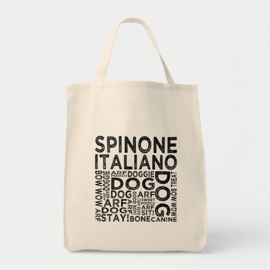スピノンイタリアノタイポグラフィ トートバッグ (正面)