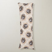 スピノン絵を描イタリアーノの茶色のローアンかわいい犬の芸術 ボディピロー (正面縦)