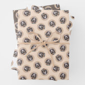 スピノン絵を描イタリアーノの茶色のローアンかわいい犬の芸術 ラッピングペーパーシート (インサイチュ)