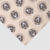 スピノン絵を描イタリアーノの茶色のローアンかわいい犬の芸術 薄葉紙 (詳細)