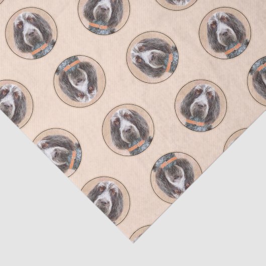 スピノン絵を描イタリアーノの茶色のローアンかわいい犬の芸術 薄葉紙 (詳細)