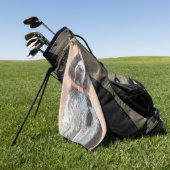 スピノン絵画イタリアーノの – かわいいオリジナルドッグアート ゴルフタオル (グリーン)