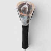 スピノン絵画イタリアーノの – かわいいオリジナルドッグアート ゴルフヘッドカバー (正面)