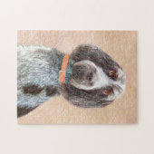 スピノン絵画イタリアーノの – かわいいオリジナルドッグアート ジグソーパズル (横)