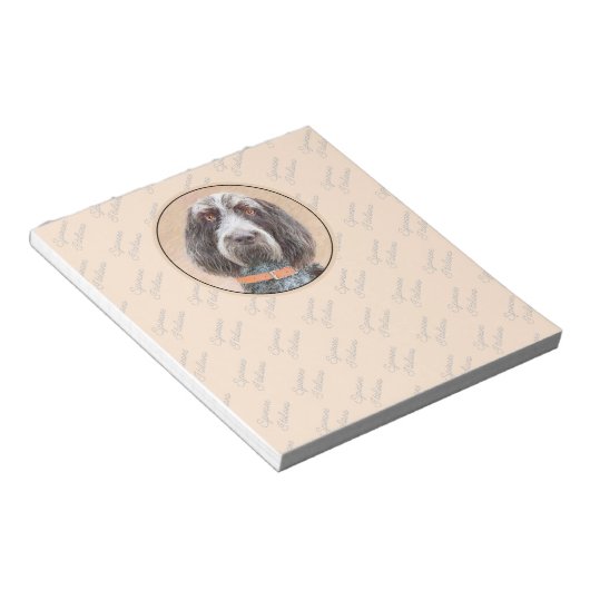 スピノン絵画イタリアーノの – かわいいオリジナルドッグアート ノートパッド (アングル)