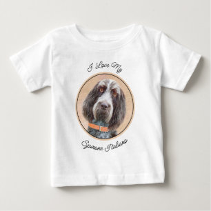 スピノン絵画イタリアーノの – かわいいオリジナルドッグアート ベビーTシャツ