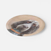 スピノン絵画イタリアーノの – かわいいオリジナルドッグアート ペーパープレート (アングル)