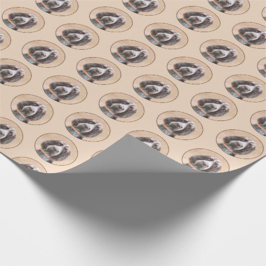 スピノン絵画イタリアーノの – かわいいオリジナルドッグアート ラッピングペーパー (角)