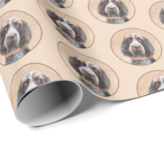 スピノン絵画イタリアーノの – かわいいオリジナルドッグアート ラッピングペーパー (ロールコーナー)