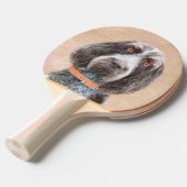 スピノン絵画イタリアーノの – かわいいオリジナルドッグアート 卓球ラケット (正面アングル)