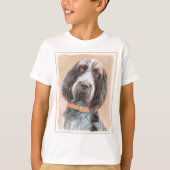 スピノン絵画イタリアーノの – かわいいオリジナルドッグアート Tシャツ (正面)