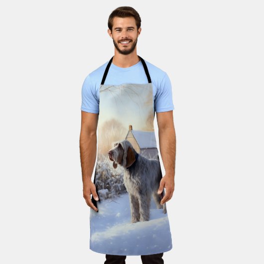 スピノン・イタリアーノが雪のクリスマスを許した エプロン (着用した状態)