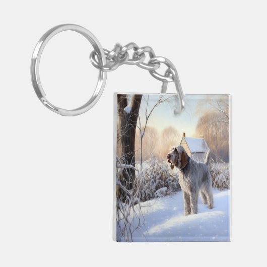 スピノン・イタリアーノが雪のクリスマスを許した キーホルダー (正面左)