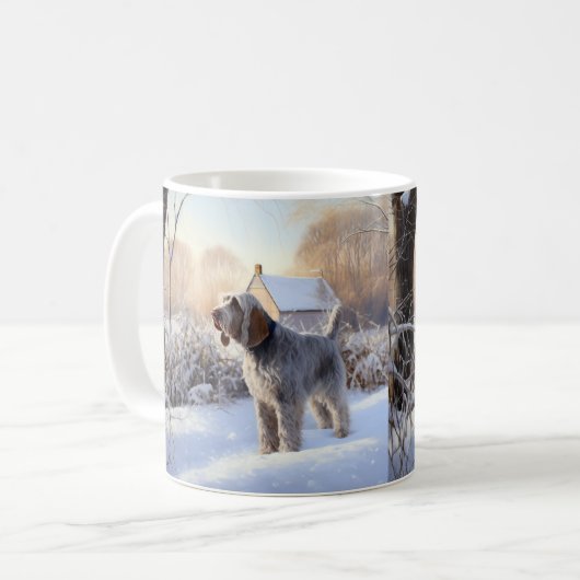 スピノン・イタリアーノが雪のクリスマスを許した コーヒーマグカップ (正面左)