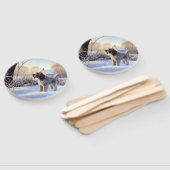 スピノン・イタリアーノが雪のクリスマスを許した ハンドファン (組立なし)