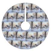 スピノン・イタリアーノが雪のクリスマスを許した ブラッシュドポリエステルツリースカート (正面)