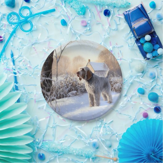 スピノン・イタリアーノが雪のクリスマスを許した ペーパープレート (パーティー)