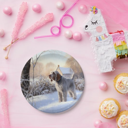 スピノン・イタリアーノが雪のクリスマスを許した ペーパープレート (パーティー)