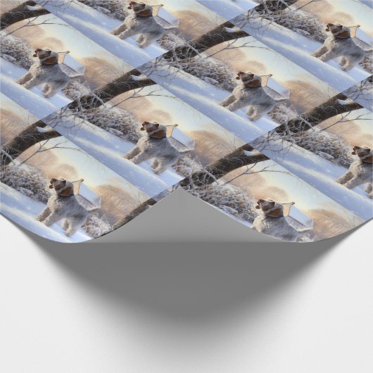 スピノン・イタリアーノが雪のクリスマスを許した ラッピングペーパー (角)