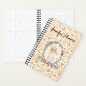 スピノーネイタリアーノドッグポープリント&フローラカワイト ノートブック (内側)