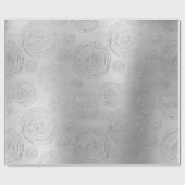 スピラファンシーーレ。サークルグレイ単色銀 ラッピングペーパー (フラット)