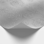スピラファンシーーレ。サークルグレイ単色銀 ラッピングペーパー (角)